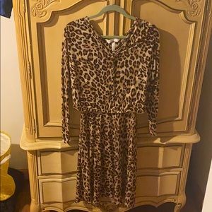 H&M MAMA Leopard Print Nursing Dress
